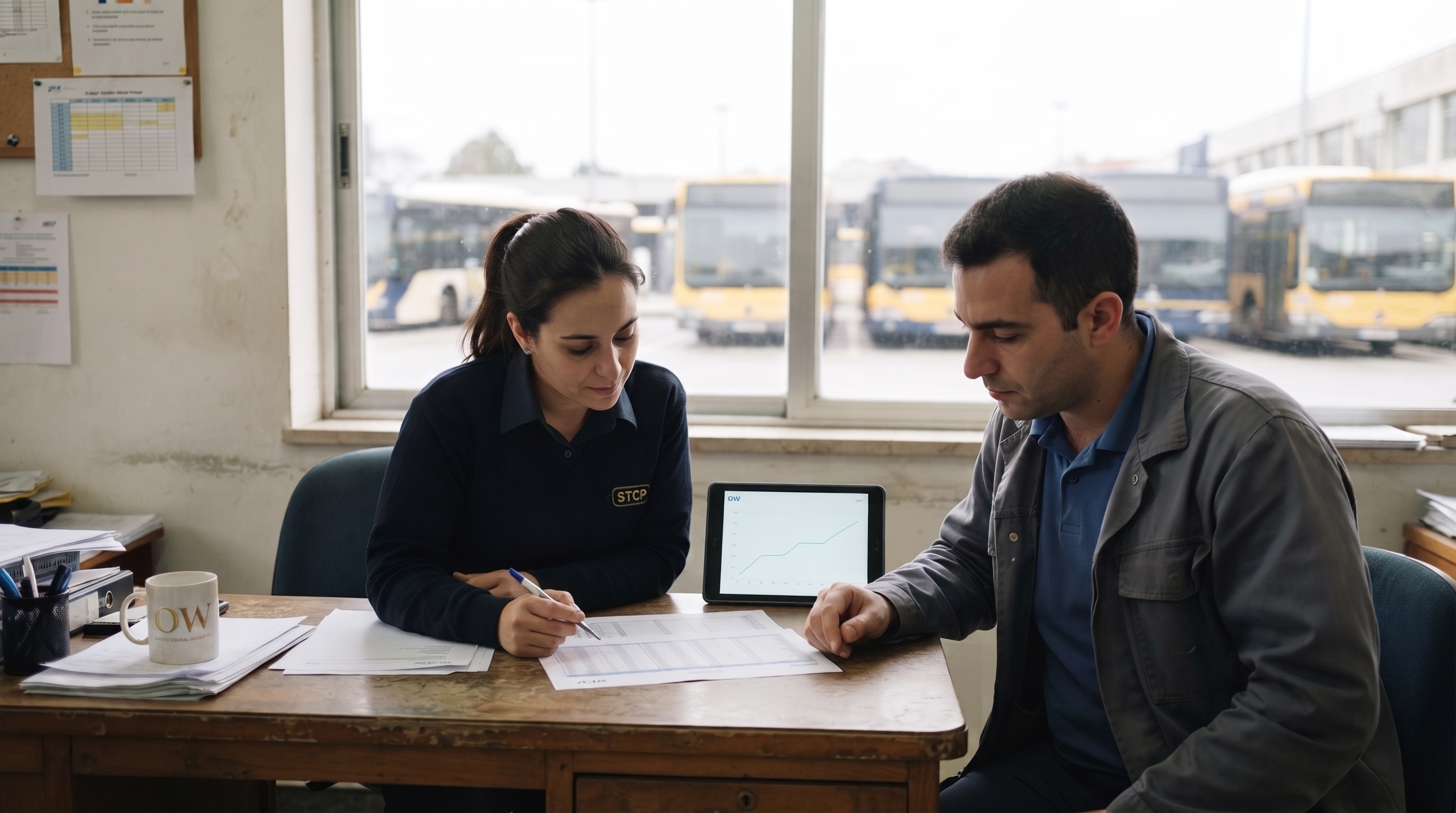 OW Optimize the World — bütçe ve maliyet kararları için belgesel tarzı kentsel transit sahnesi